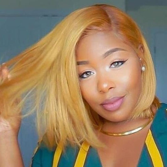 Short blond hair wig