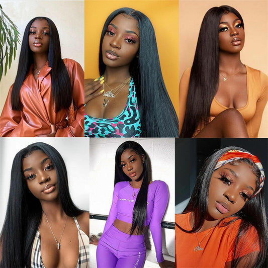 Simple Human Hair Straight Wig