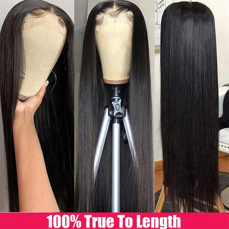 Simple Human Hair Straight Wig