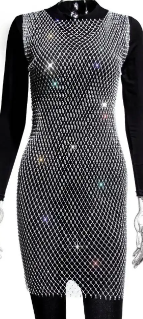 Crystal Diamond Beach Dress