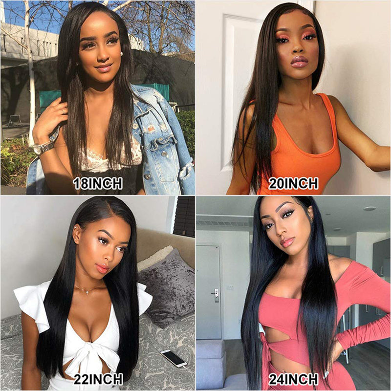 Simple Human Hair Straight Wig